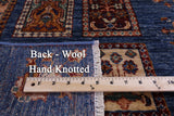 Blue Garden Design Persian Handmade Wool Runner Rug - 2' 8" X 9' 3" - Golden Nile