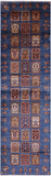 Blue Garden Design Persian Handmade Wool Runner Rug - 2' 8" X 9' 3" - Golden Nile