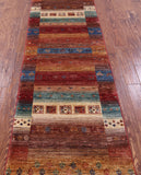 Tribal Persian Gabbeh Hand Knotted Wool Runner Rug - 2' 9" X 9' 5" - Golden Nile