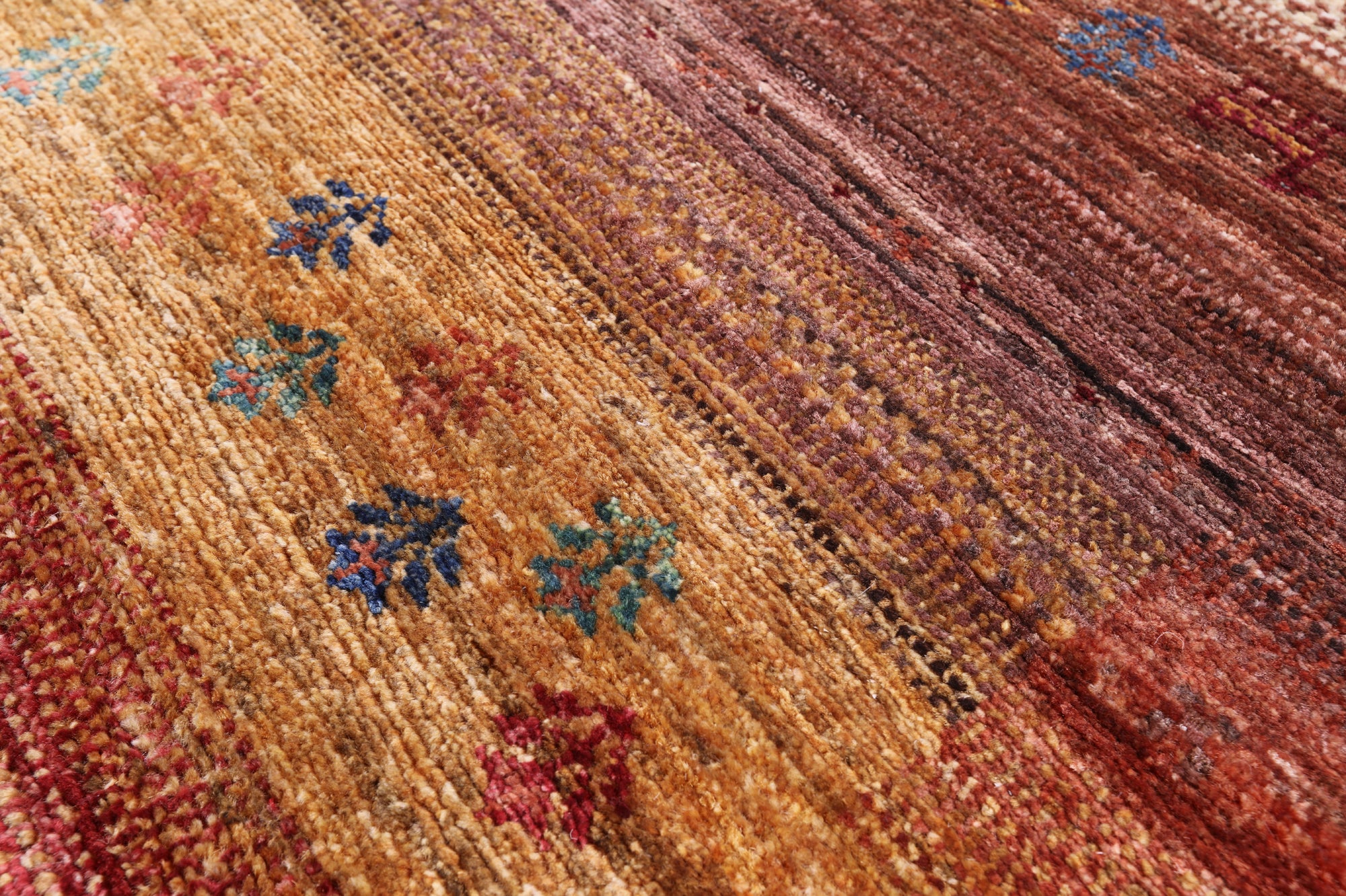 Tribal Persian Gabbeh Handmade Wool Runner Rug - 2' 8" X 9' 5" - Golden Nile