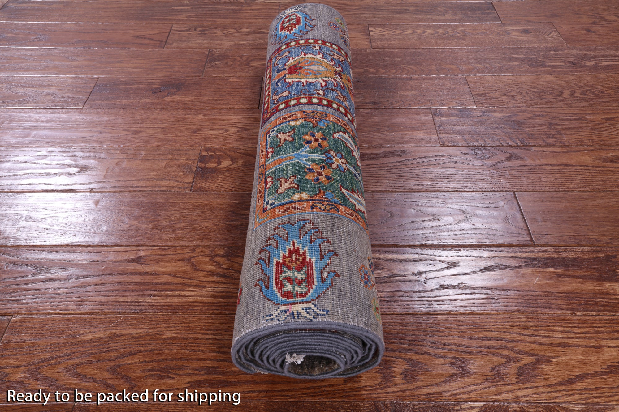 Garden Design Persian Hand Knotted Wool Runner Rug - 2' 7" X 8' 9" - Golden Nile