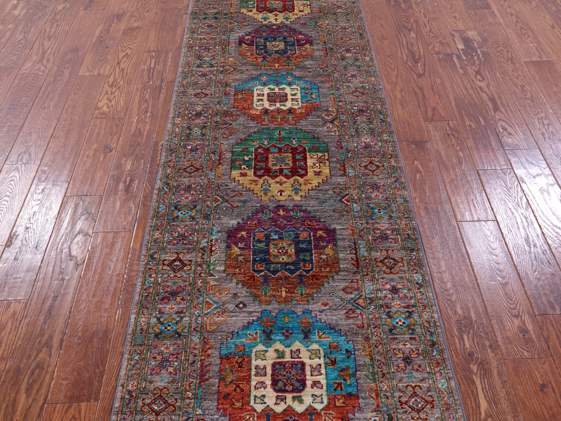 Turkmen Ersari Hand Knotted Wool Runner Rug - 2' 9" X 9' 3" - Golden Nile