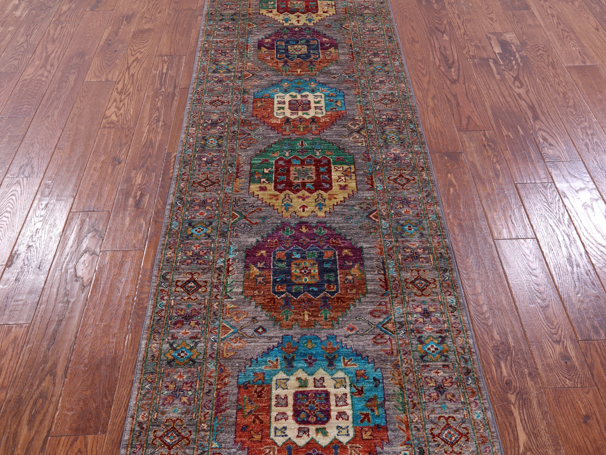 Turkmen Ersari Hand Knotted Wool Runner Rug - 2' 9" X 9' 3" - Golden Nile