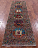 Turkmen Ersari Hand Knotted Wool Runner Rug - 2' 9" X 9' 0" - Golden Nile