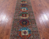 Turkmen Ersari Hand Knotted Wool Runner Rug - 2' 9" X 8' 11" - Golden Nile
