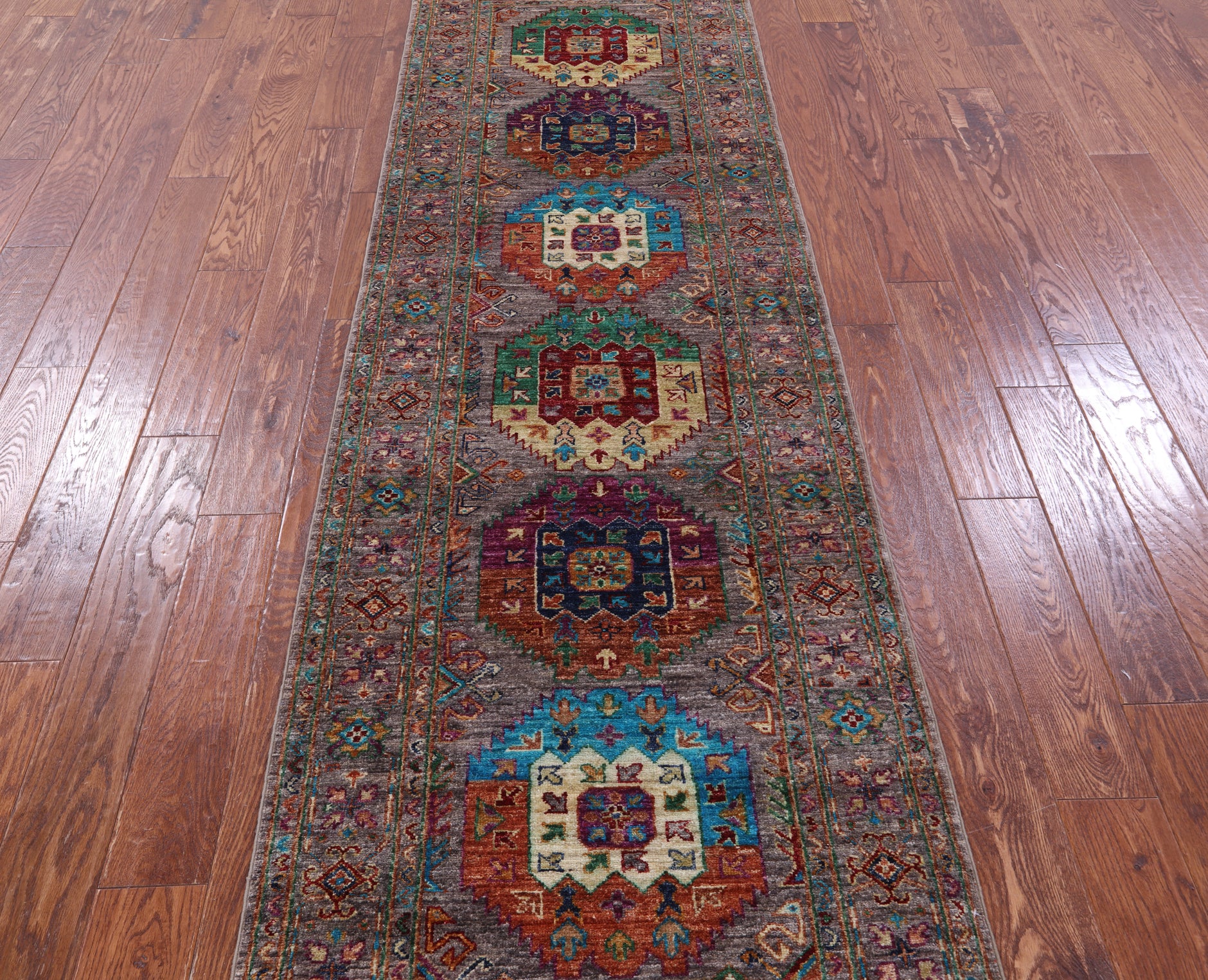 Turkmen Ersari Hand Knotted Wool Runner Rug - 2' 9" X 8' 11" - Golden Nile