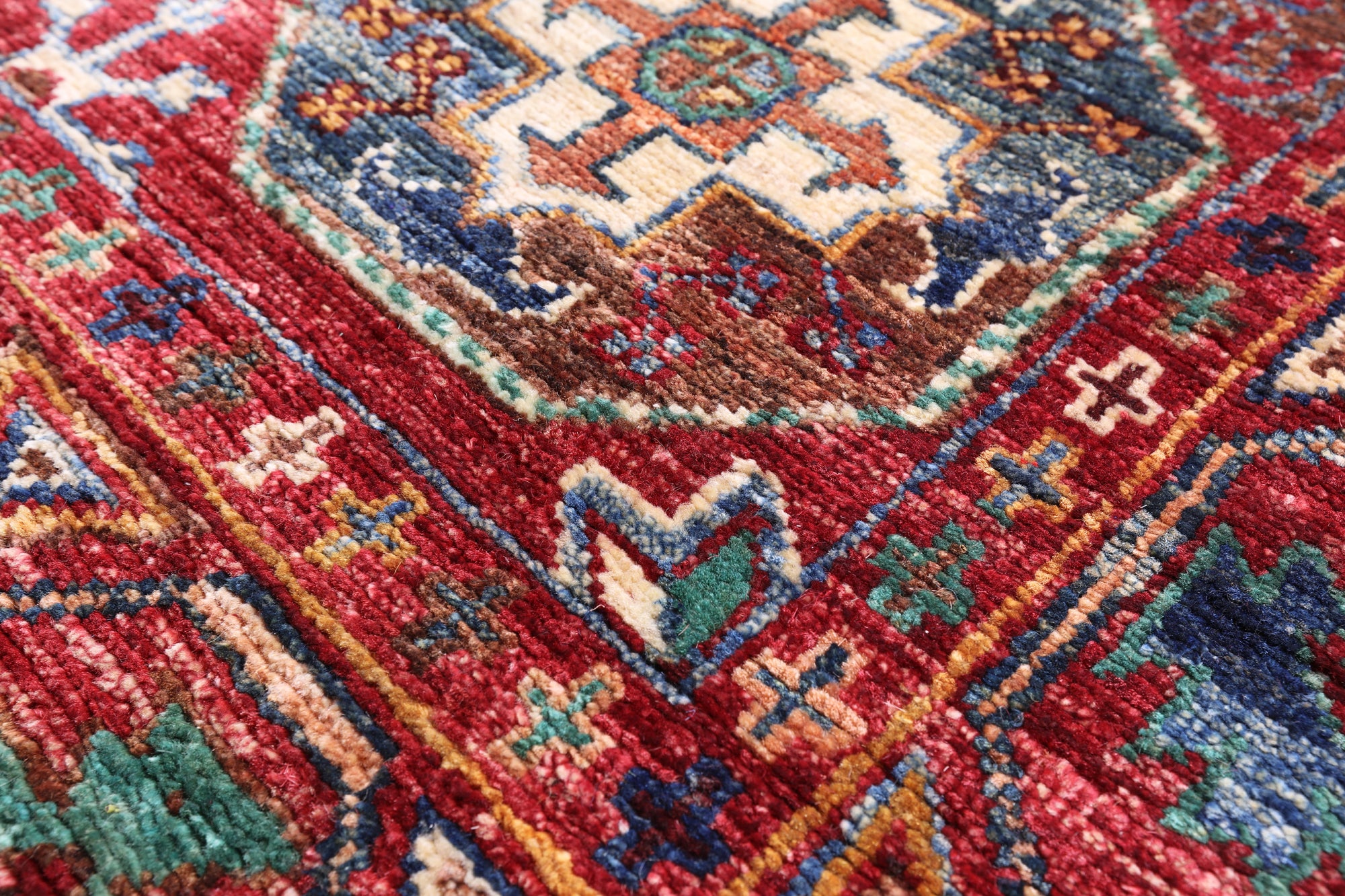 Red Turkmen Ersari Hand Knotted Wool Runner Rug - 2' 8" X 8' 9" - Golden Nile