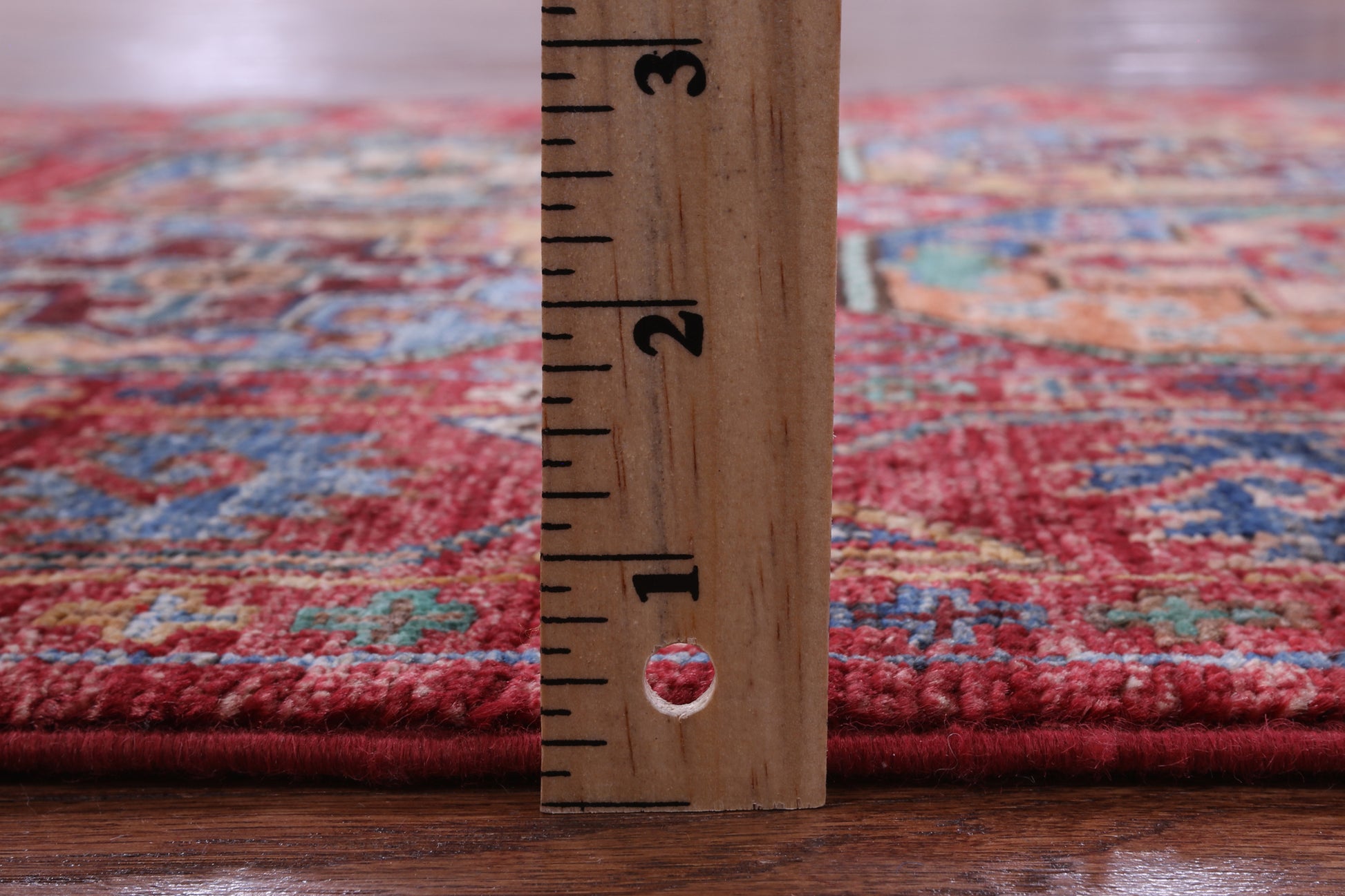 Red Turkmen Ersari Hand Knotted Wool Runner Rug - 2' 8" X 8' 9" - Golden Nile