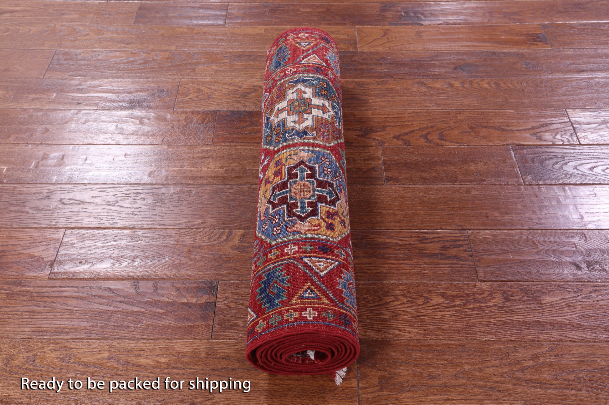 Red Turkmen Ersari Hand Knotted Wool Runner Rug - 2' 8" X 8' 9" - Golden Nile