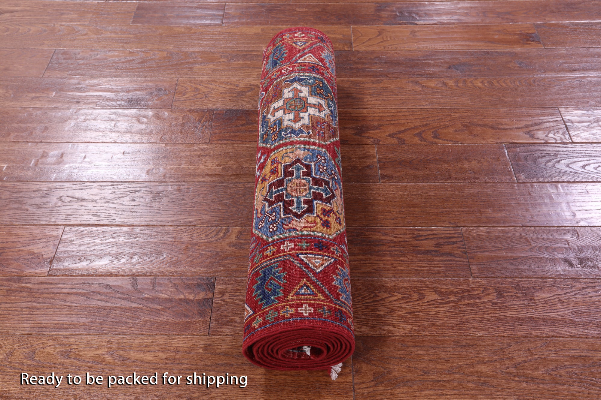 Red Turkmen Ersari Hand Knotted Wool Runner Rug - 2' 8" X 8' 9" - Golden Nile