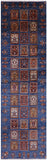 Blue Garden Design Persian Hand Knotted Wool Runner Rug - 2' 7" X 9' 2" - Golden Nile