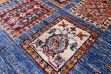 Blue Garden Design Persian Hand Knotted Wool Runner Rug - 2' 7" X 9' 2" - Golden Nile