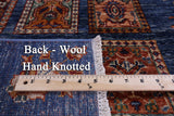 Blue Garden Design Persian Hand Knotted Wool Runner Rug - 2' 7" X 9' 2" - Golden Nile