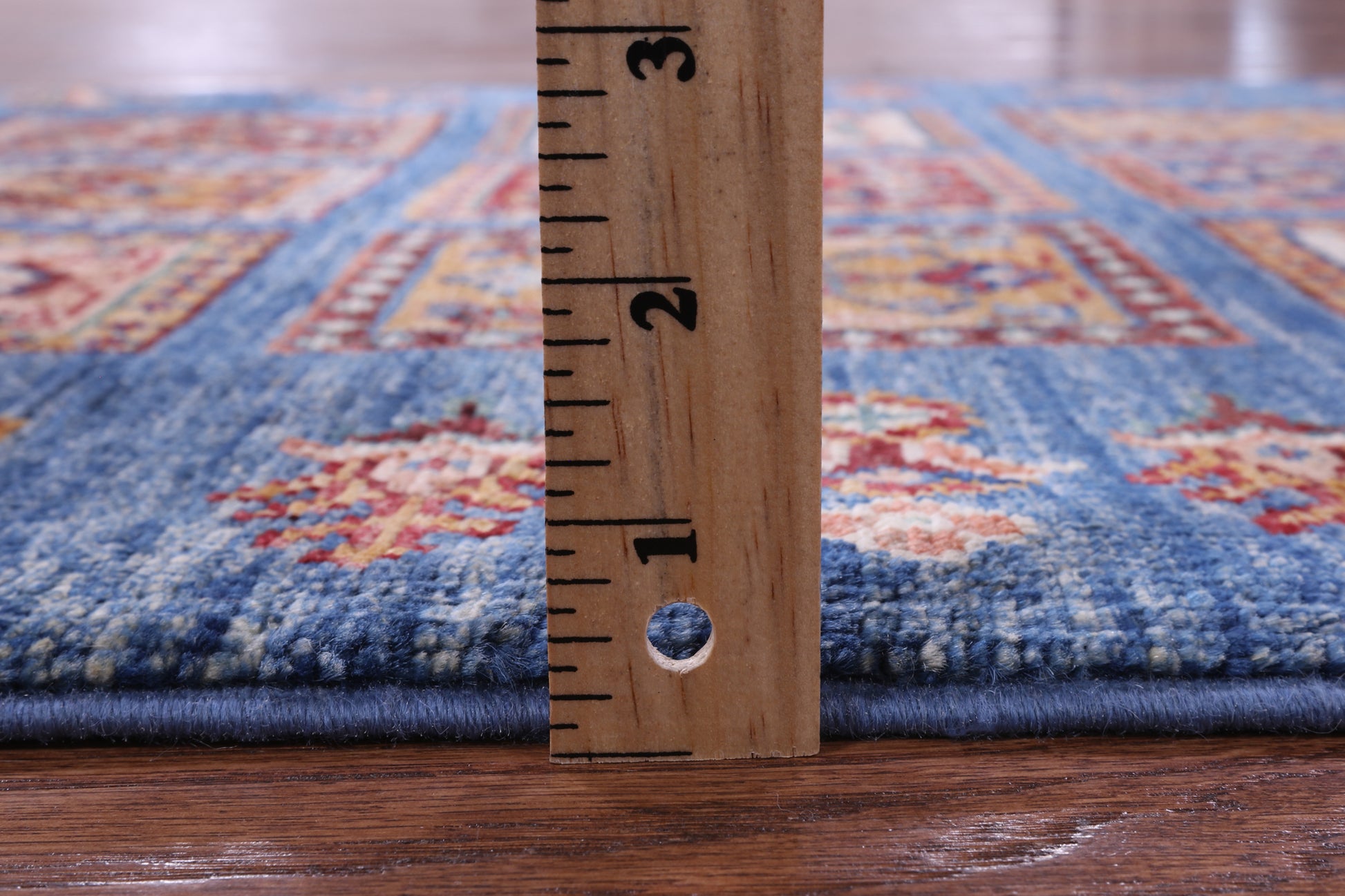 Blue Garden Design Persian Hand Knotted Wool Runner Rug - 2' 7" X 9' 2" - Golden Nile
