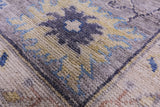 Grey Turkish Oushak Hand Knotted Wool on Wool Rug - 10' 0" X 12' 11" - Golden Nile