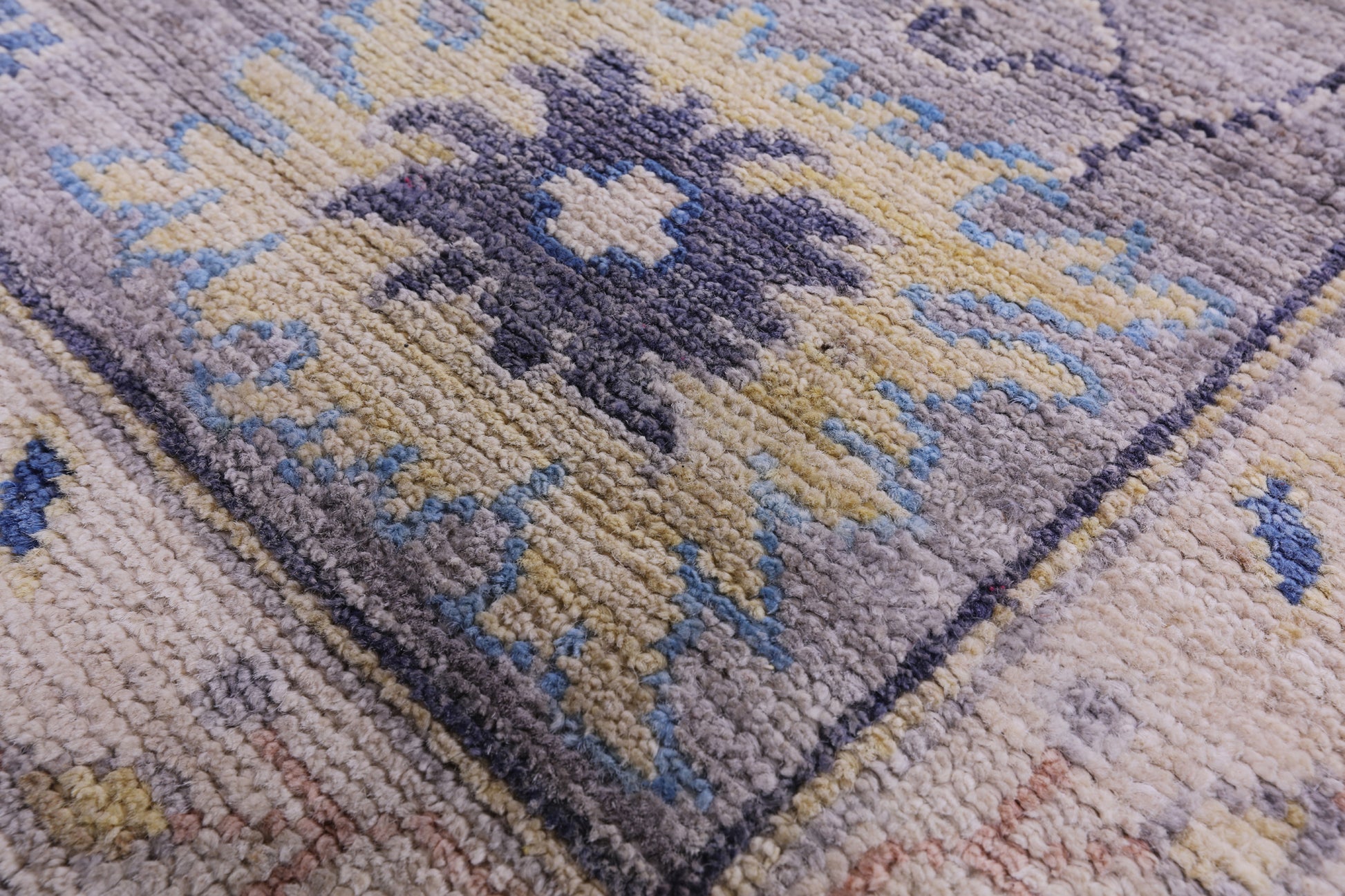 Grey Turkish Oushak Hand Knotted Wool on Wool Rug - 10' 0" X 12' 11" - Golden Nile