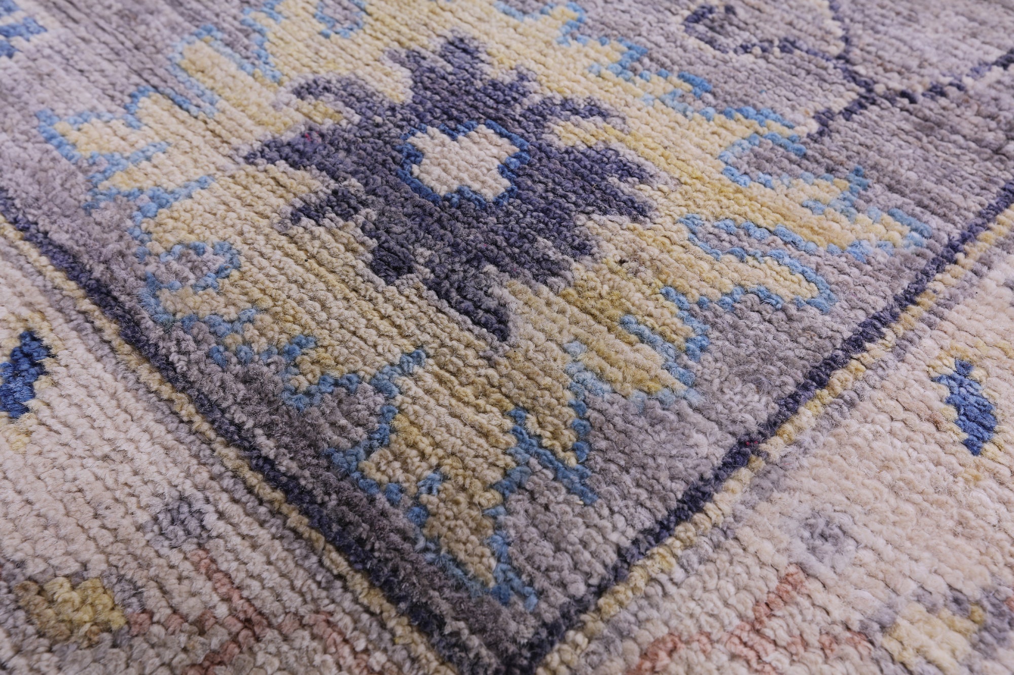 Grey Turkish Oushak Hand Knotted Wool on Wool Rug - 10' 0" X 12' 11" - Golden Nile