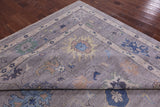 Grey Turkish Oushak Hand Knotted Wool on Wool Rug - 10' 0" X 12' 11" - Golden Nile