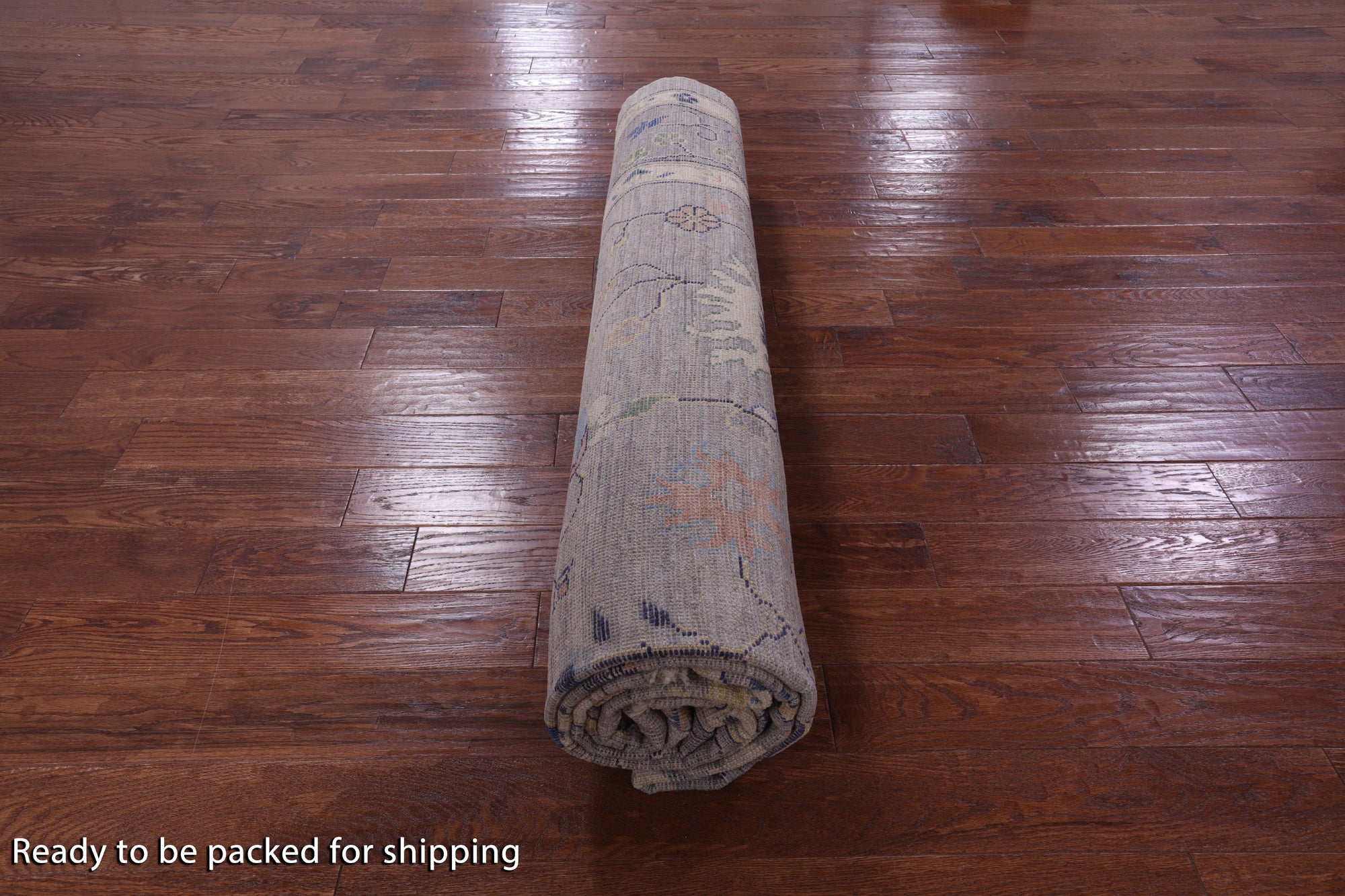 Grey Turkish Oushak Hand Knotted Wool on Wool Rug - 10' 0" X 12' 11" - Golden Nile