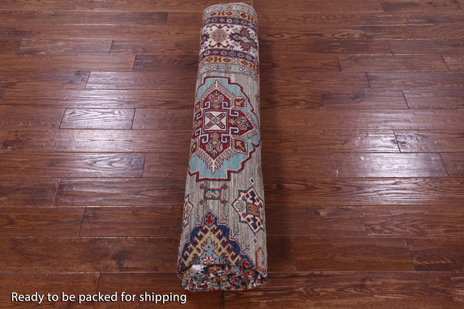 Super Kazak Hand Knotted Wool Rug - 9' 3" X 11' 11" - Golden Nile