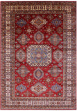 Red Super Kazak Hand Knotted Wool Rug - 8' 10" X 12' 7" - Golden Nile