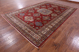 Red Super Kazak Hand Knotted Wool Rug - 8' 10" X 12' 7" - Golden Nile