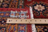 Red Super Kazak Hand Knotted Wool Rug - 8' 10" X 12' 7" - Golden Nile