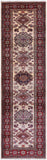 Ivory Super Kazak Hand Knotted Wool Runner Rug - 2' 8" X 9' 5" - Golden Nile