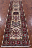 Ivory Super Kazak Hand Knotted Wool Runner Rug - 2' 8" X 9' 5" - Golden Nile