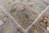 Ivory Turkish Oushak Hand Knotted Wool Area Rug - 9' 0" X 11' 9" - Golden Nile