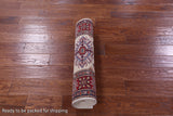 Ivory Super Kazak Hand Knotted Wool Runner Rug - 2' 7" X 8' 4" - Golden Nile