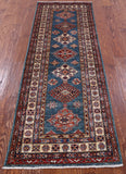 Super Kazak Hand Knotted Wool Runner Rug - 2' 6" X 7' 0" - Golden Nile