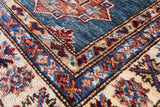 Super Kazak Hand Knotted Wool Runner Rug - 2' 6" X 7' 0" - Golden Nile