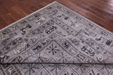 Grey Antiqued Pazyryk Historical Design Hand Knotted Wool Rug - 9' 0" X 12' 0" - Golden Nile