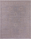 Silver Turkish Oushak Hand Knotted Wool Rug - 7' 10" X 9' 11" - Golden Nile