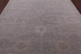 Silver Turkish Oushak Hand Knotted Wool Rug - 7' 10" X 9' 11" - Golden Nile