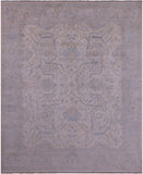 Ivory Turkish Oushak Hand Knotted Wool Rug - 8' 1" X 9' 7" - Golden Nile