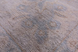 Ivory Turkish Oushak Hand Knotted Wool Rug - 8' 1" X 9' 7" - Golden Nile