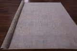 Ivory Turkish Oushak Hand Knotted Wool Rug - 8' 1" X 9' 7" - Golden Nile