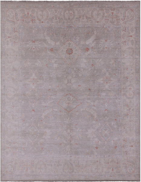 Grey Turkish Oushak Handmade Wool Rug - 8' 2" X 9' 10" - Golden Nile