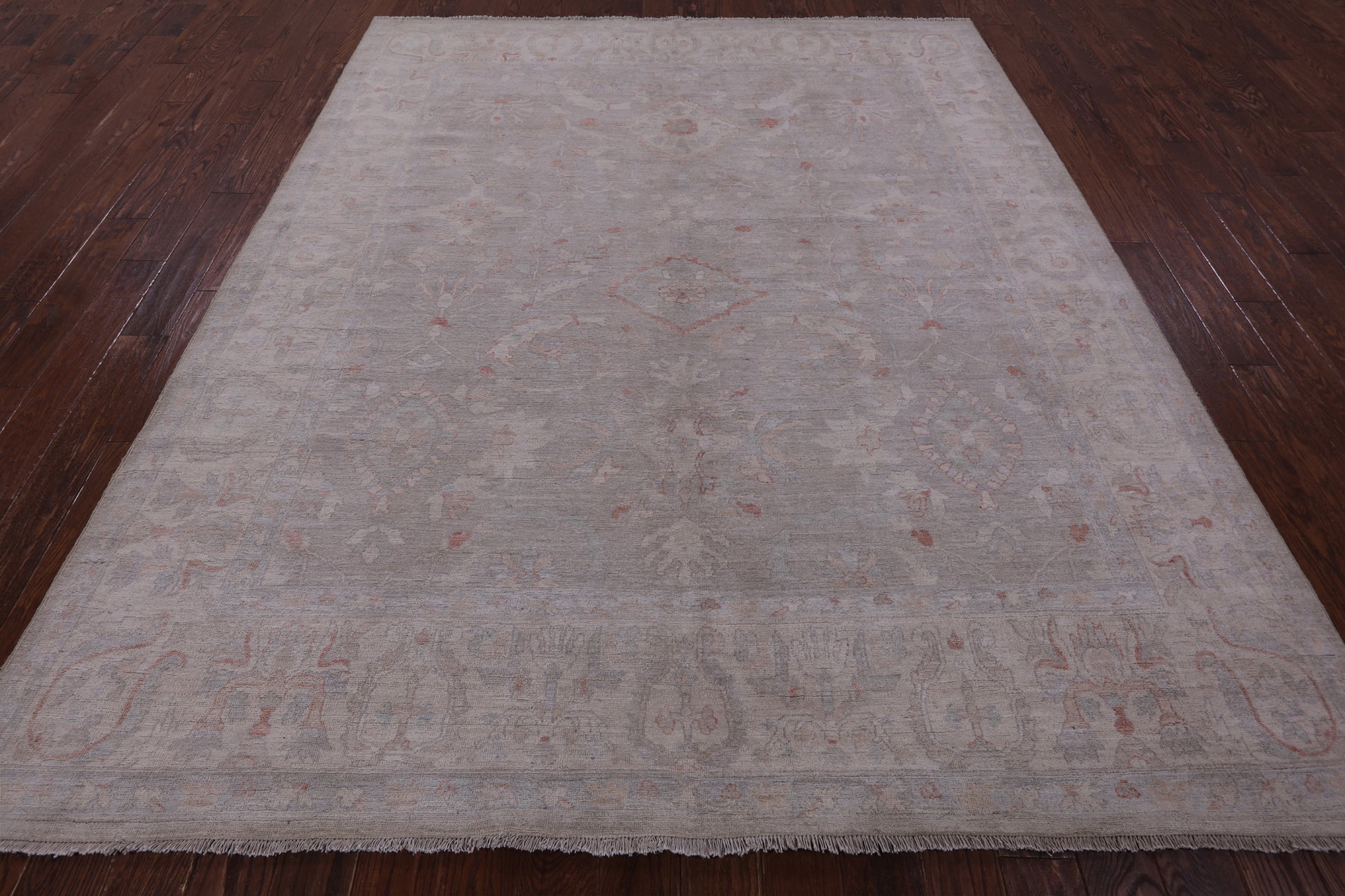 Grey Turkish Oushak Handmade Wool Rug - 8' 2" X 9' 10" - Golden Nile
