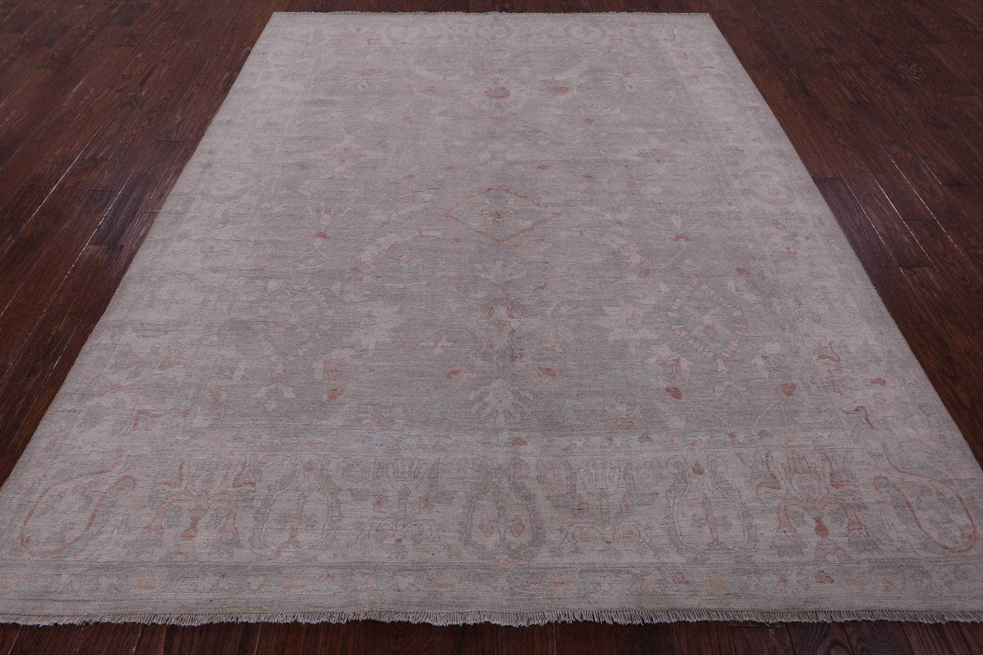 Grey Turkish Oushak Handmade Wool Rug - 8' 2" X 9' 10" - Golden Nile