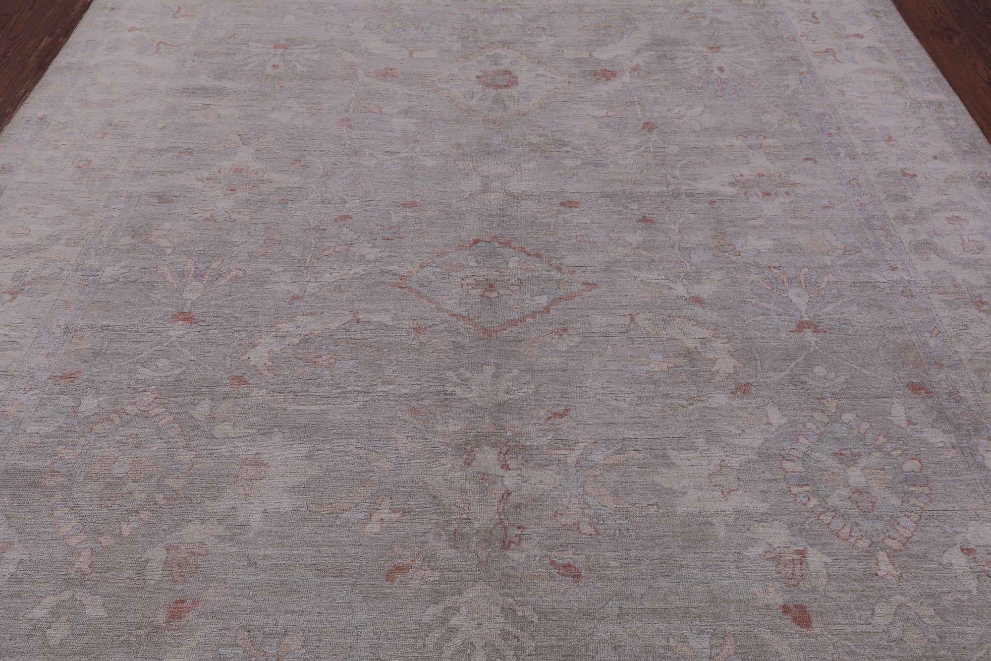Grey Turkish Oushak Handmade Wool Rug - 8' 2" X 9' 10" - Golden Nile