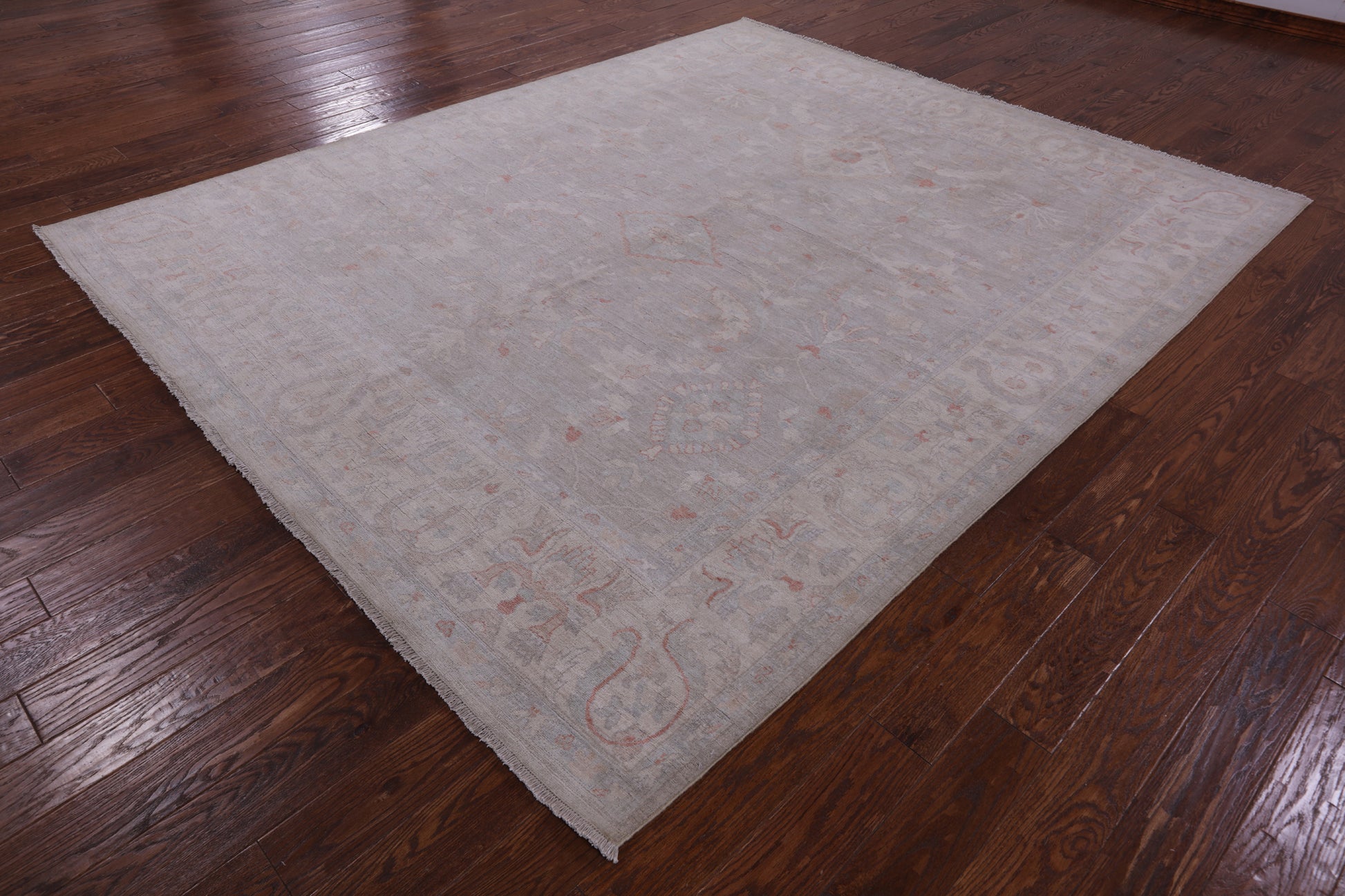 Grey Turkish Oushak Handmade Wool Rug - 8' 2" X 9' 10" - Golden Nile