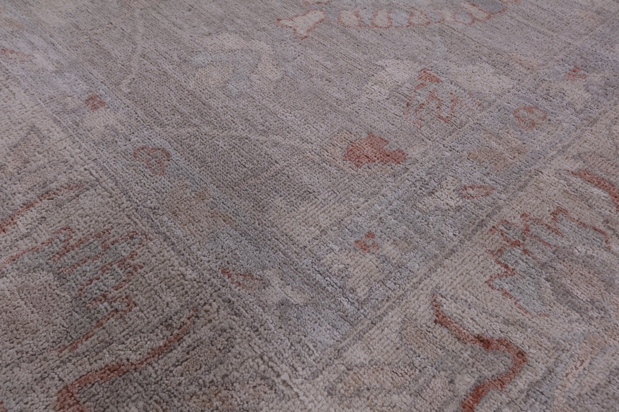 Grey Turkish Oushak Handmade Wool Rug - 8' 2" X 9' 10" - Golden Nile