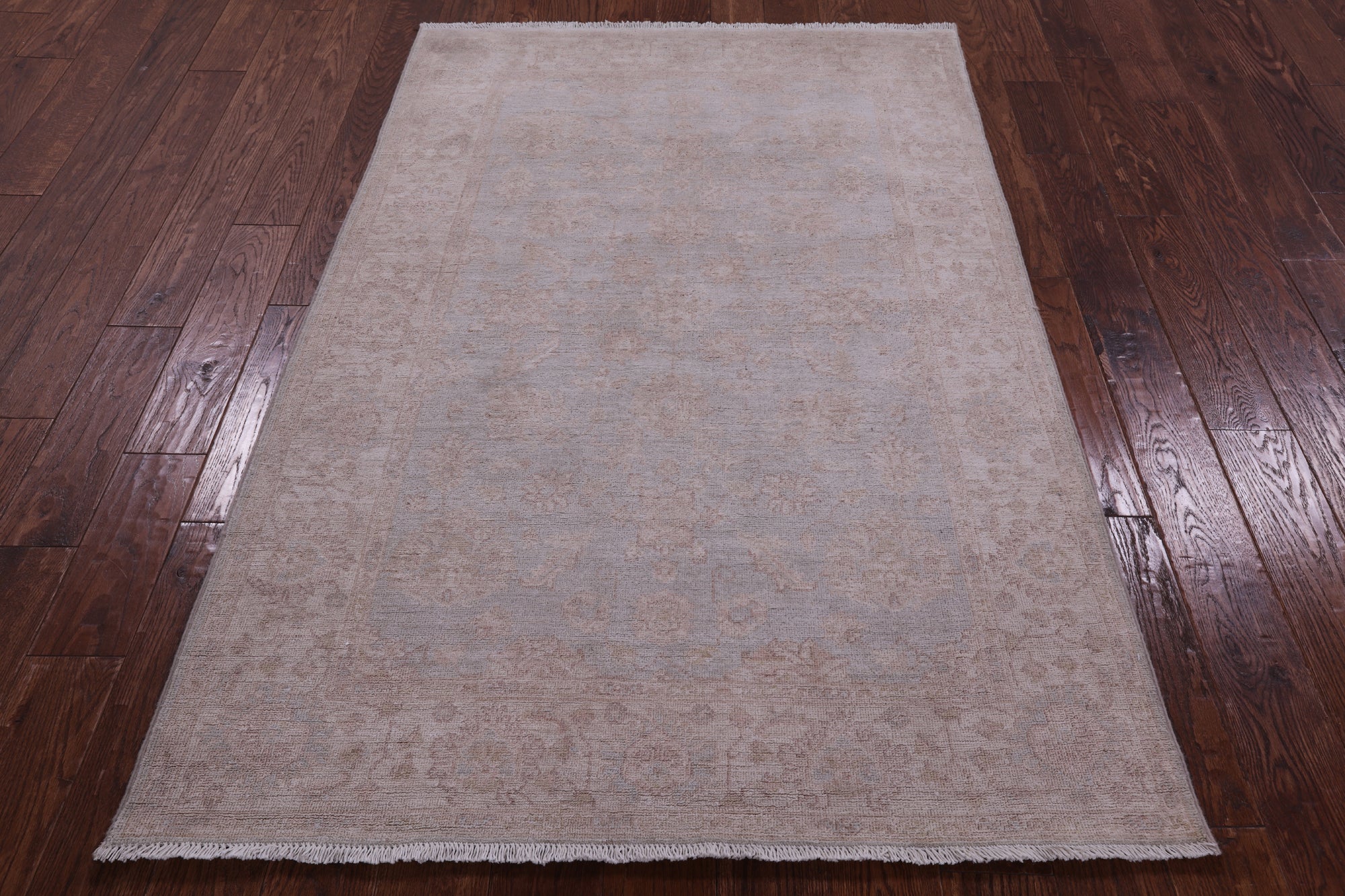 Turkish Oushak Hand Knotted Wool Rug - 4' 1" X 6' 3" - Golden Nile