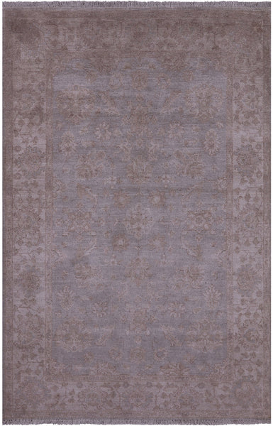 Turkish Oushak Hand Knotted Wool Rug - 4' 1" X 6' 3" - Golden Nile