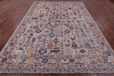 Ivory Persian Fine Serapi Hand Knotted Wool Rug - 8' 11" X 11' 9" - Golden Nile