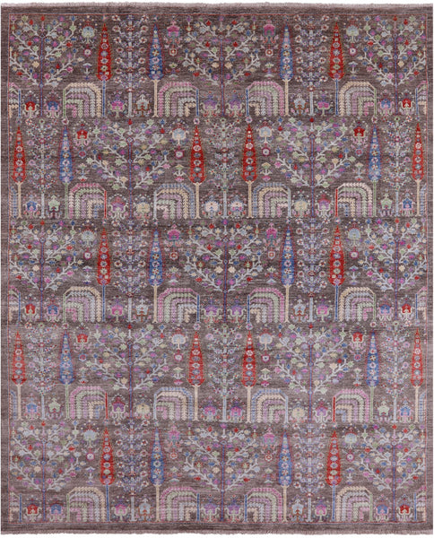 Persian Ziegler Hand Knotted Wool Rug - 8' 2" X 9' 9" - Golden Nile