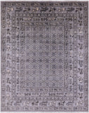 Grey Antiqued Pazyryk Historical Design Handmade Wool Rug - 7' 11" X 9' 11" - Golden Nile